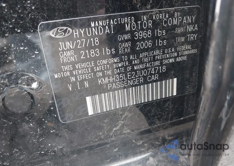 2018 Hyundai Elantra Gt from USA, damaged, VIN KMHH35LE2JU074718